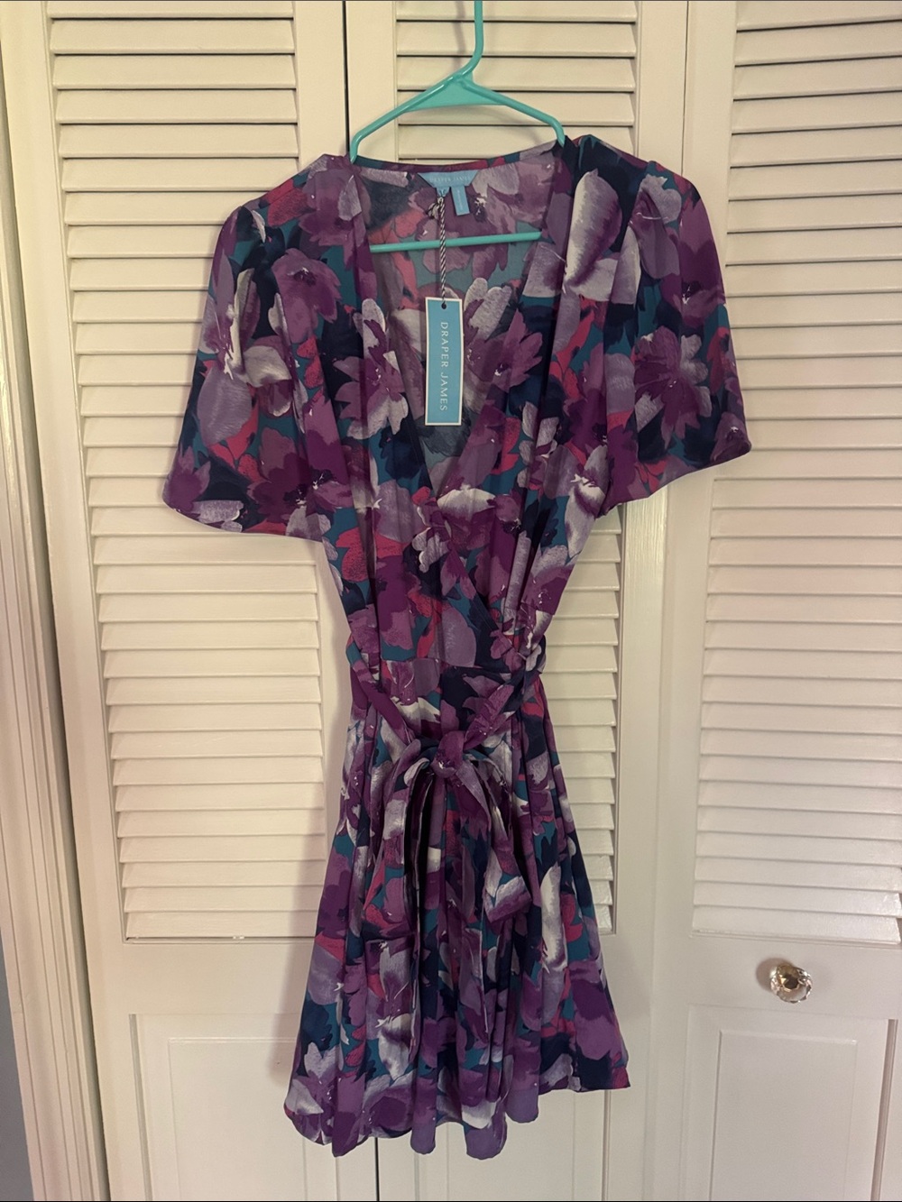 Draper James Wendy Wrap Dress in Purple